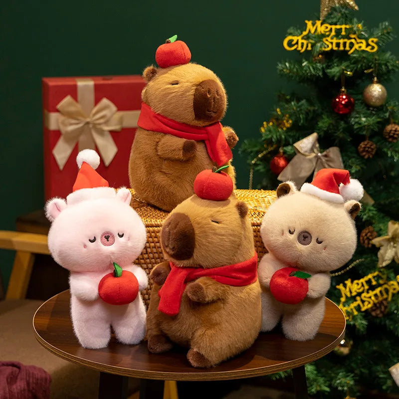 Capy the Festive Santa Hat Kawaii Capybara Plushie