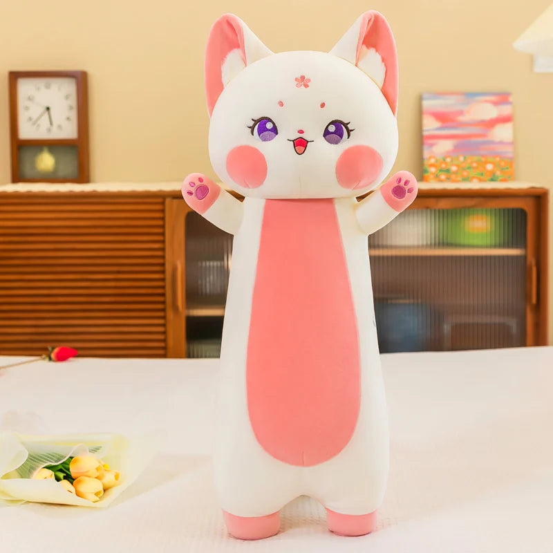 Vixen the Kawaii Long Red Fox Cat Snuggle Pillow