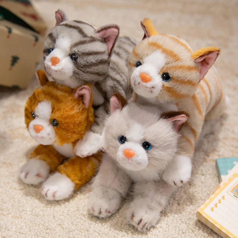Mittens the Fluffy Lying Kitten Cat Simulation Plushie