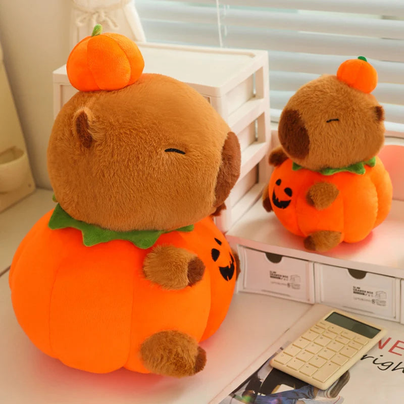 Capy the Pumpkin Halloween Capybara Plush Pillow