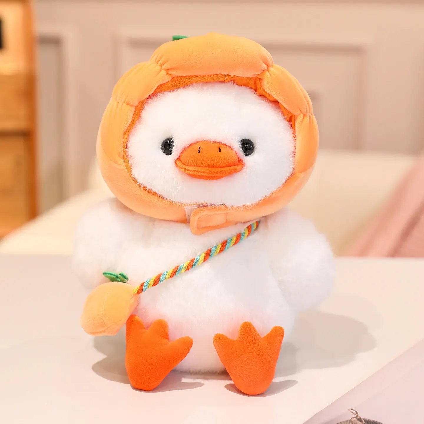 Ducky the Veggie Hat Carrot Pepper Duck Funny Plushie