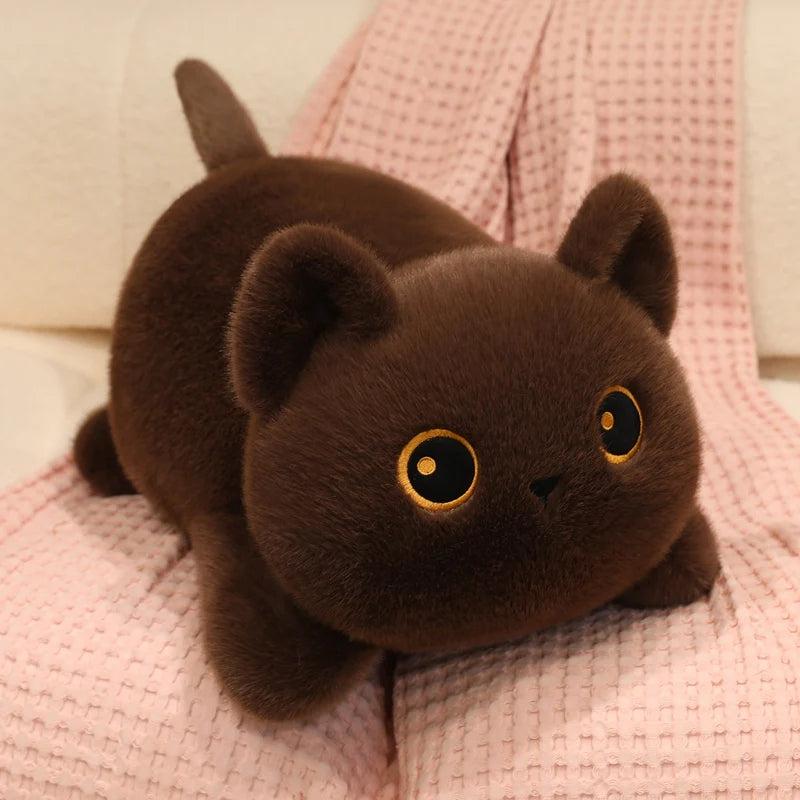 Fatty the Chubby Big-Face Kawaii Cat Lying Snuggle Plushie