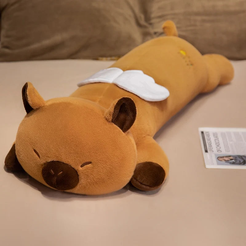 Capy the Dreamy Winged Kawaii Capybara Long Plush Pillow