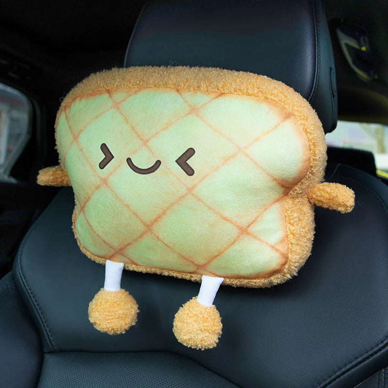 Toasty the Kawaii Arms Legs Bread Car Head Plush Cushion