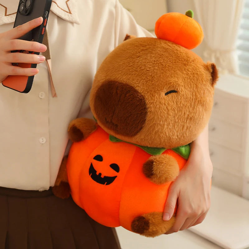 Capy the Pumpkin Halloween Capybara Plush Pillow
