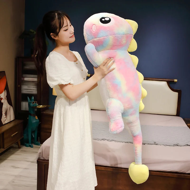 Chonky Kawaii Colorful Giant Dinosaur Snuggle Plush Pillow