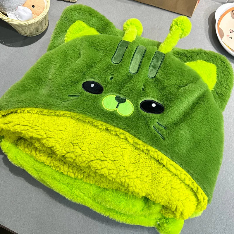 Velvet the Kawaii Soft Cat Cloak Cape Plush Blanket