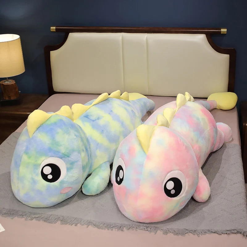 Chonky Kawaii Colorful Giant Dinosaur Snuggle Plush Pillow