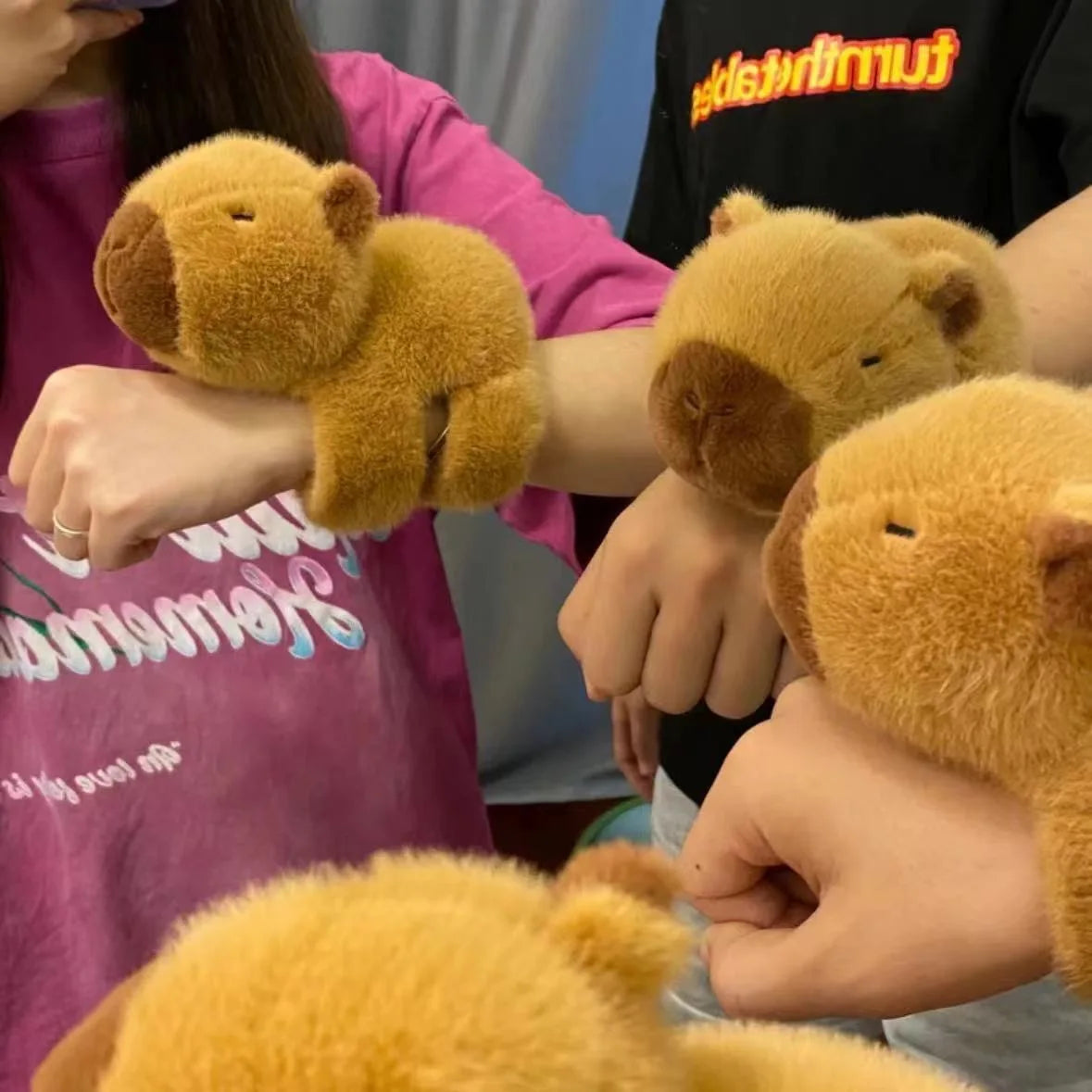 Capy the Kawaii Capybara Snap Wristband Plush Bracelet