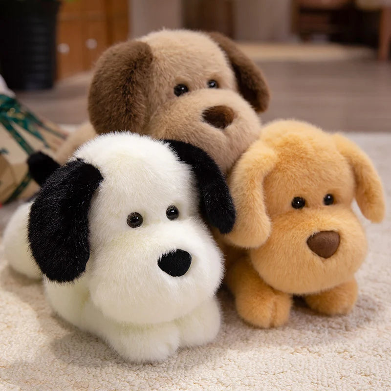 Sleepy Golden Puppy Plush Cushion