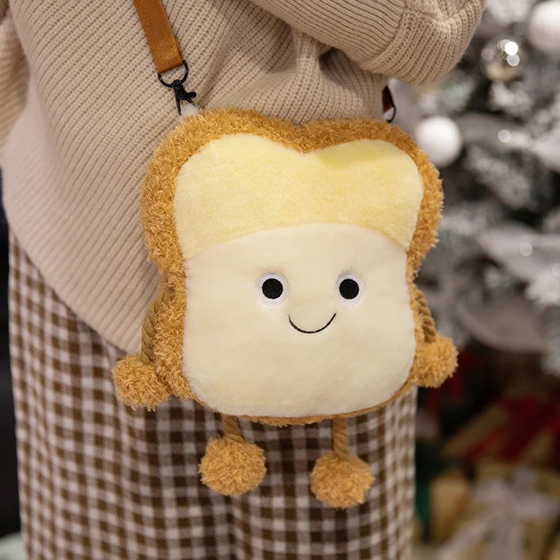 Toasty the Kawaii Toast Bread Crossbody Bag Plushie