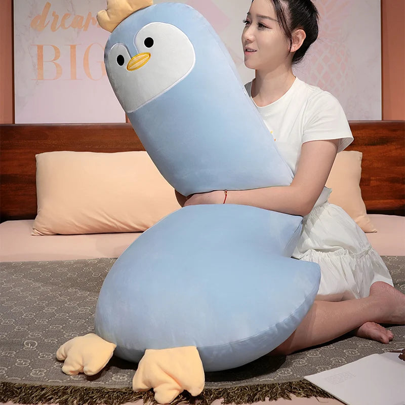 Long Kawaii Sleeping Penguin Pig Animal Snuggle Plush Pillow