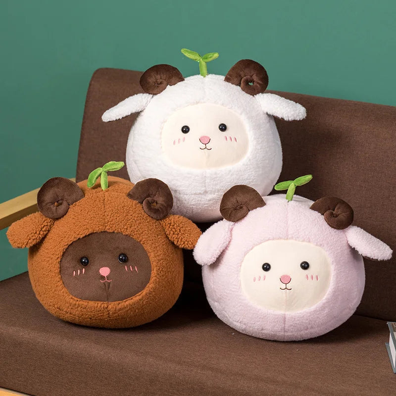 Woolly the Fat Shaped Sheep Goat Soft Plush Pillow