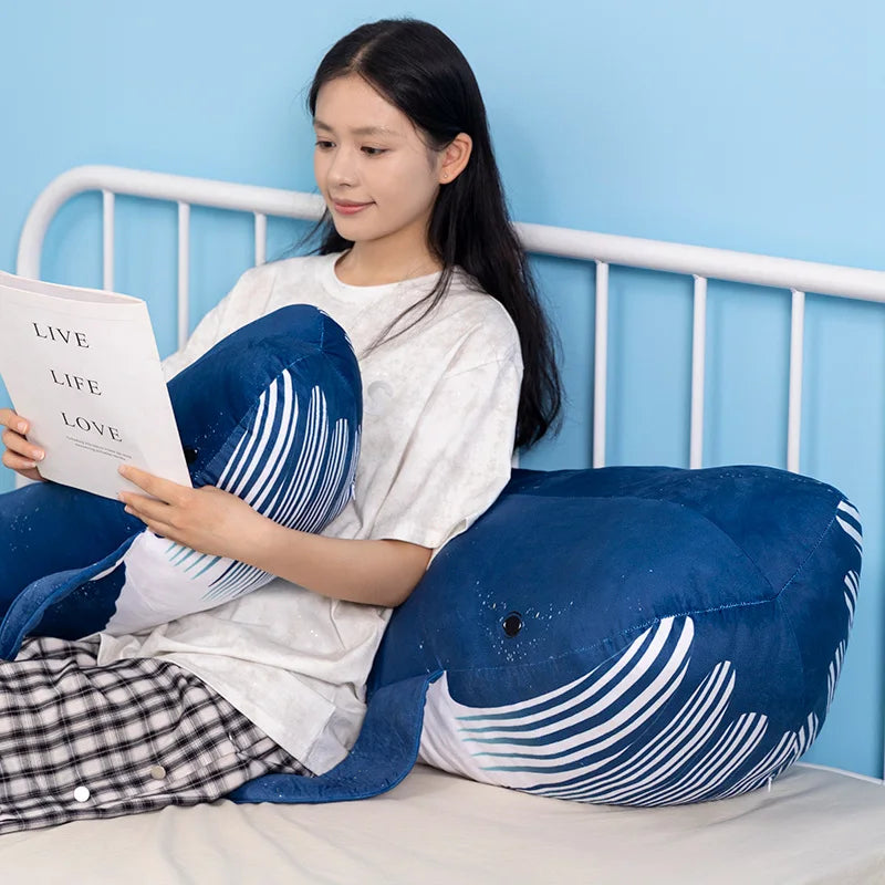 Huge Drifting Blue Whale Kawaii Snuggle Plushie