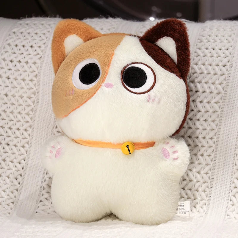 Shadow the Kawaii Big-Eyed Black Cat Snuggle Plush Pillow