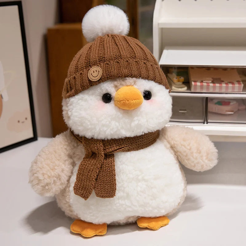 Hatty the Kawaii Hat-Wearing Penguin Snuggle Plush Pillow