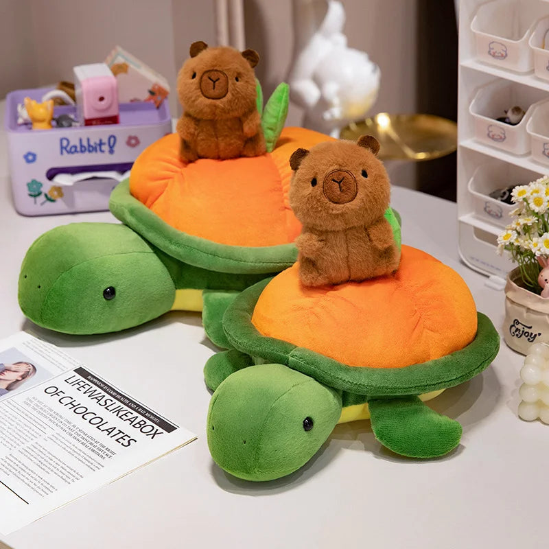 Shelly the Kawaii Capybara Turtle Backpack Snuggle Plushie
