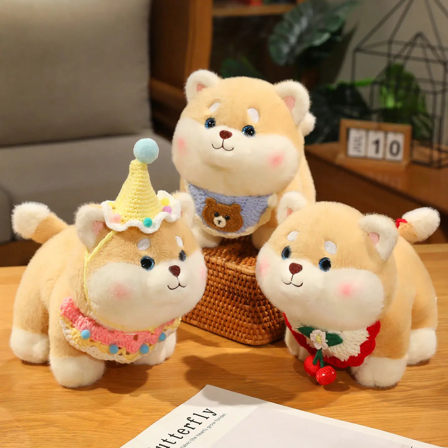 Shiba the Cozy Scarf Kawaii Puppy Snuggle Plushie