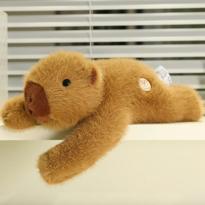 Long Napping Kawaii Capybara Snuggle Plushie
