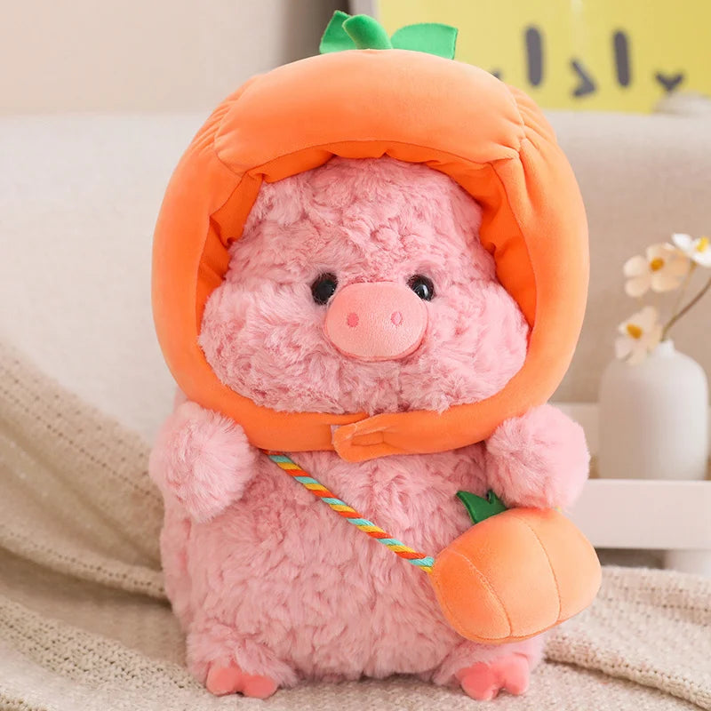Piggy the Veggie Hat Bread Carrot Pumpkin Pig Plushie