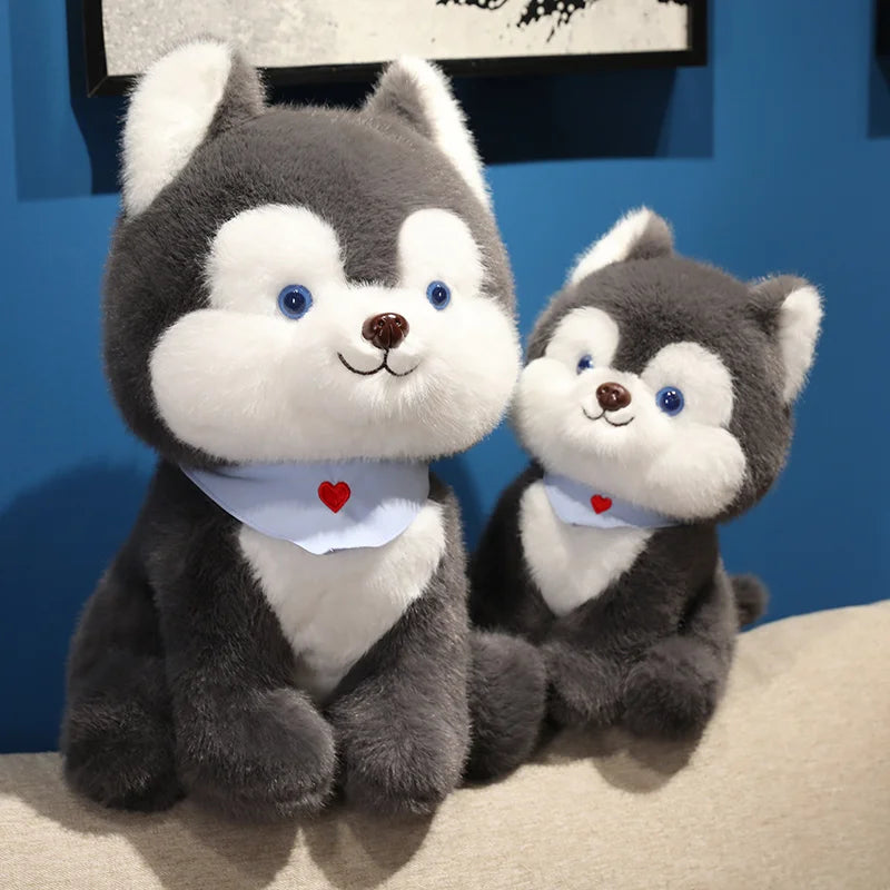 Biscuit the Cuddly Sitting Kawaii Husky Snuggle Plushie