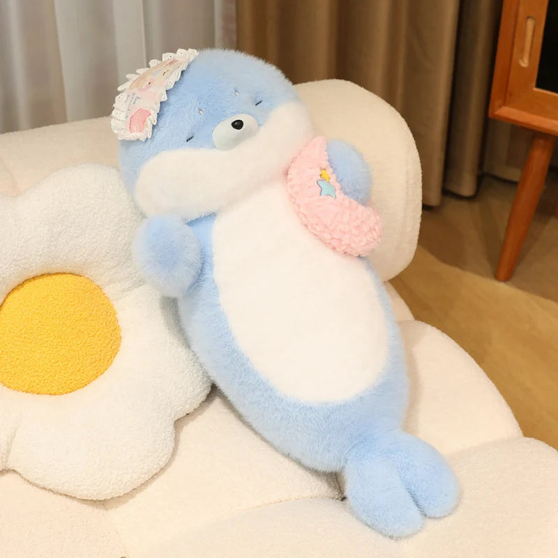 Snowy the Lifelike Kawaii Seal Sea Otter Snuggle Plushie