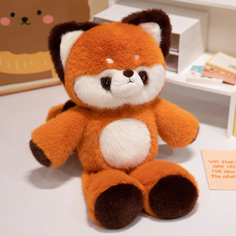 Maple the Cozy Fluffy Red Panda Raccoon Kitten Plushie