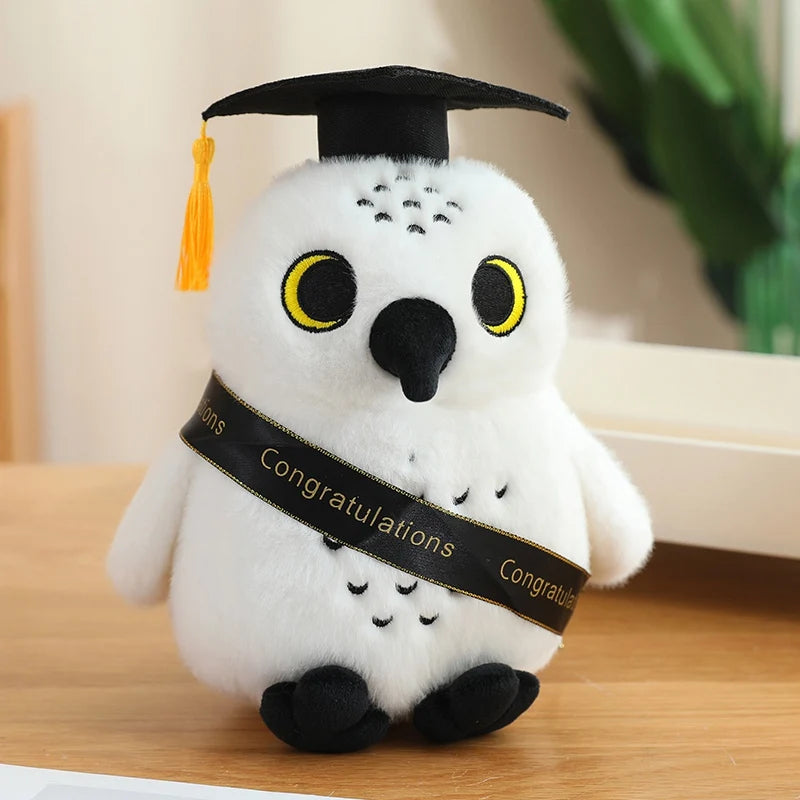 Hootie the Scholarly Kawaii Graduate Owl Snuggle Plushie