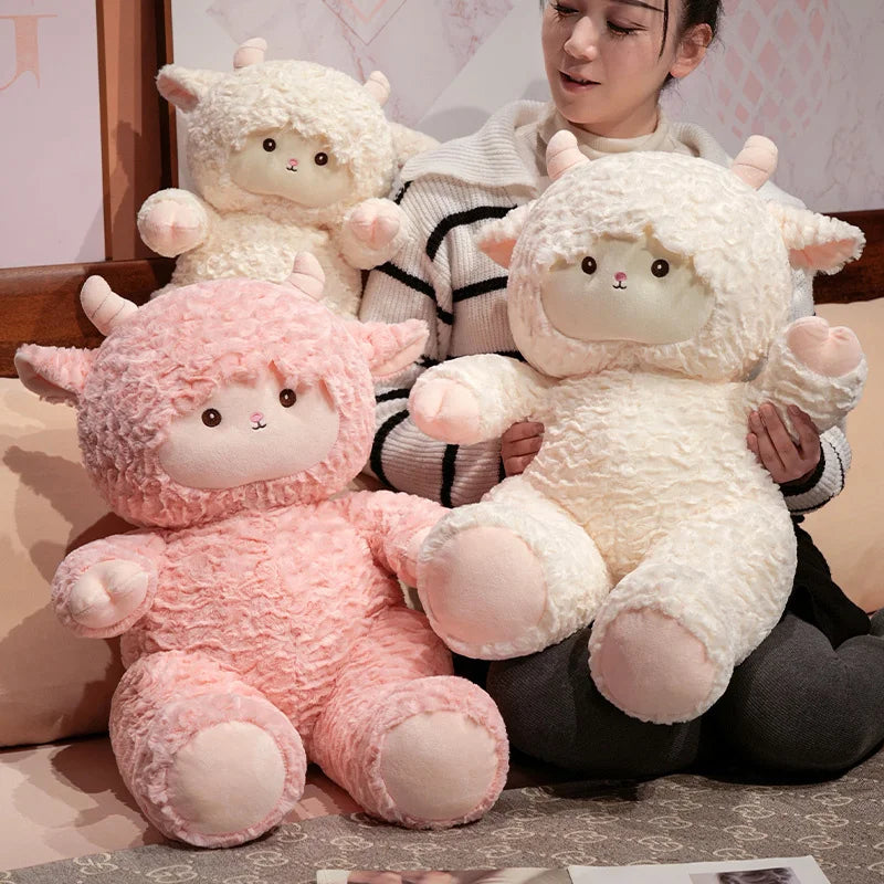 Woolly the Squishy White Lamb Farm Sheep Huggable Plushie