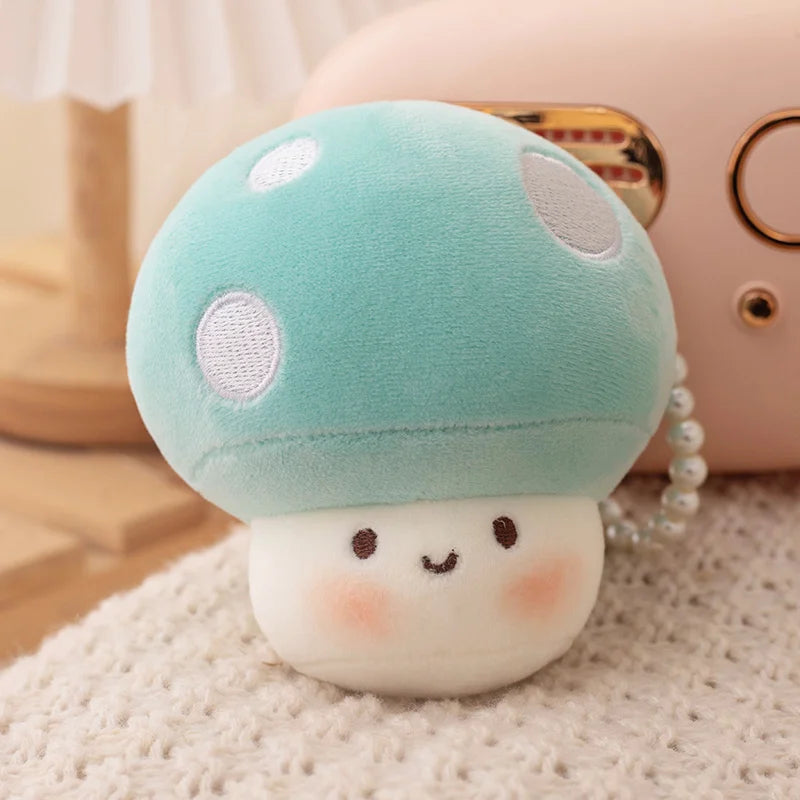 Mushy the Kawaii Squeezable Rainbow Mushroom Pendant Plush