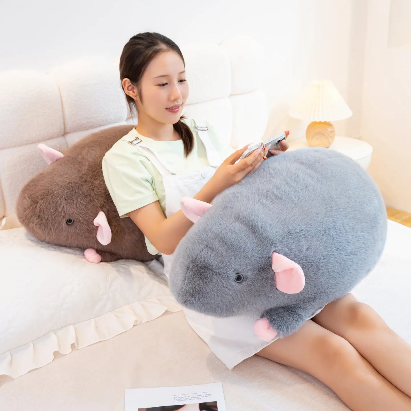 Squeaky the Soft Grey Mouse Plush