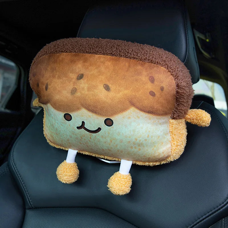 Toasty the Kawaii Arms Legs Bread Car Head Plush Cushion