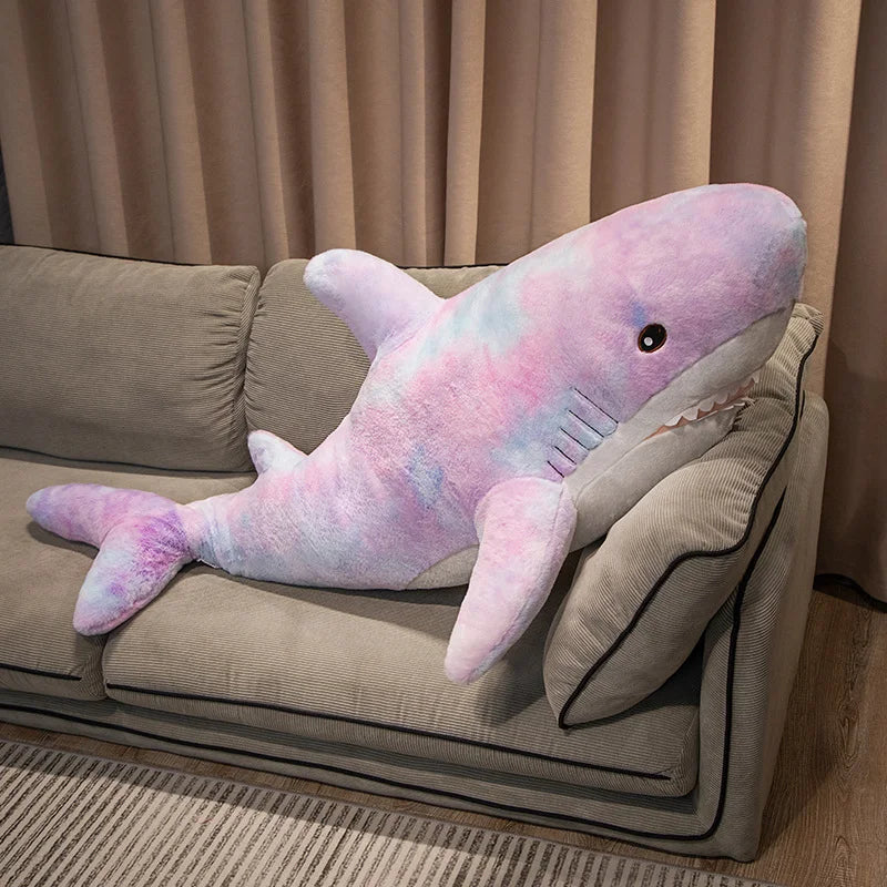 Finn the Giant Colorful Shark Snuggle Pillow
