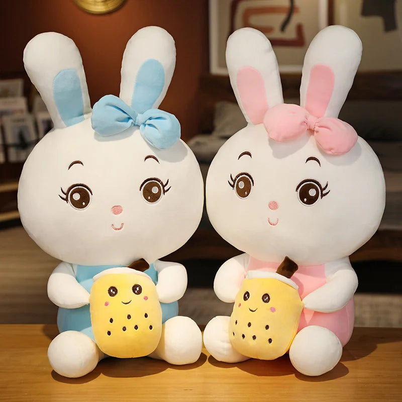 Boba the Bubble Tea Rabbit Bun Milk Tea Plush Pillow