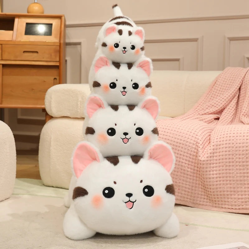 Fatty the Chubby Big-Face Kawaii Cat Lying Snuggle Plushie