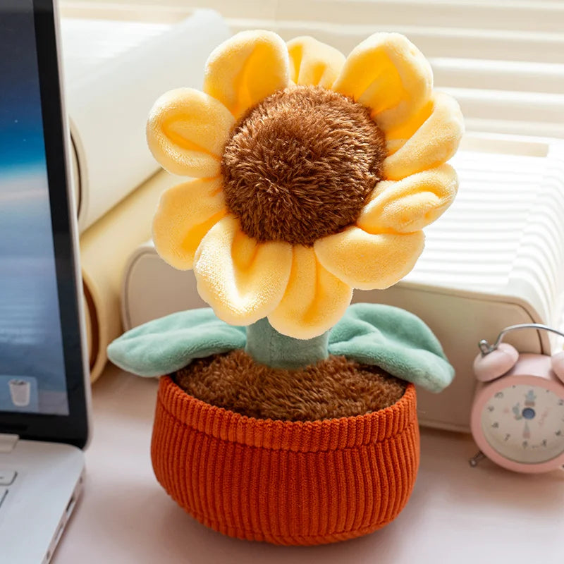 Bloomie the Kawaii Persimmon Sunflower Potted Plush Decor