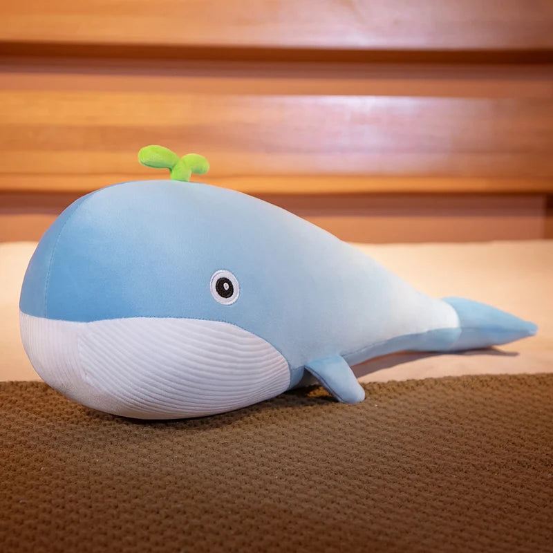 Moby the Kawaii Giant Soft Blue Whale Snuggle Plush