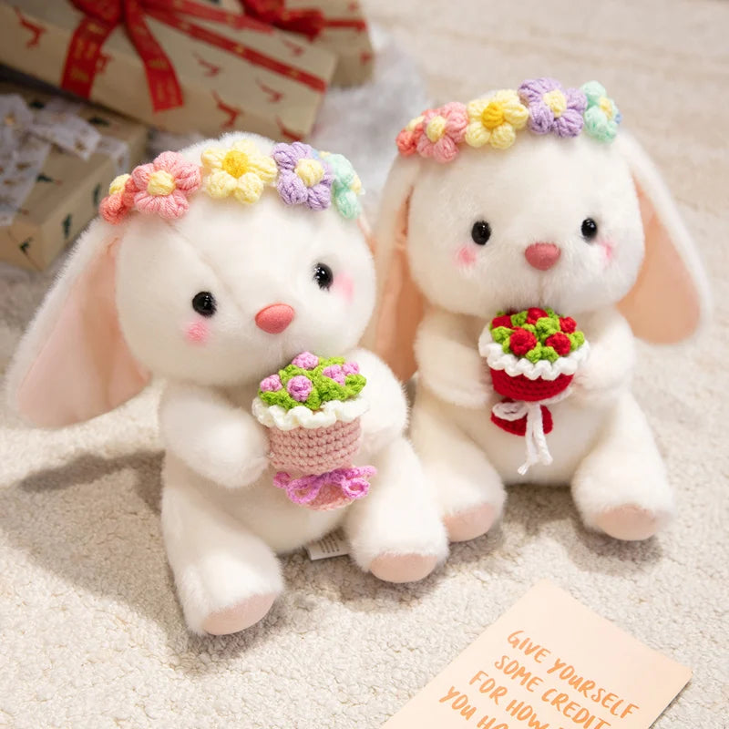 Blossom Bouquet Hugging Bunny Plushie