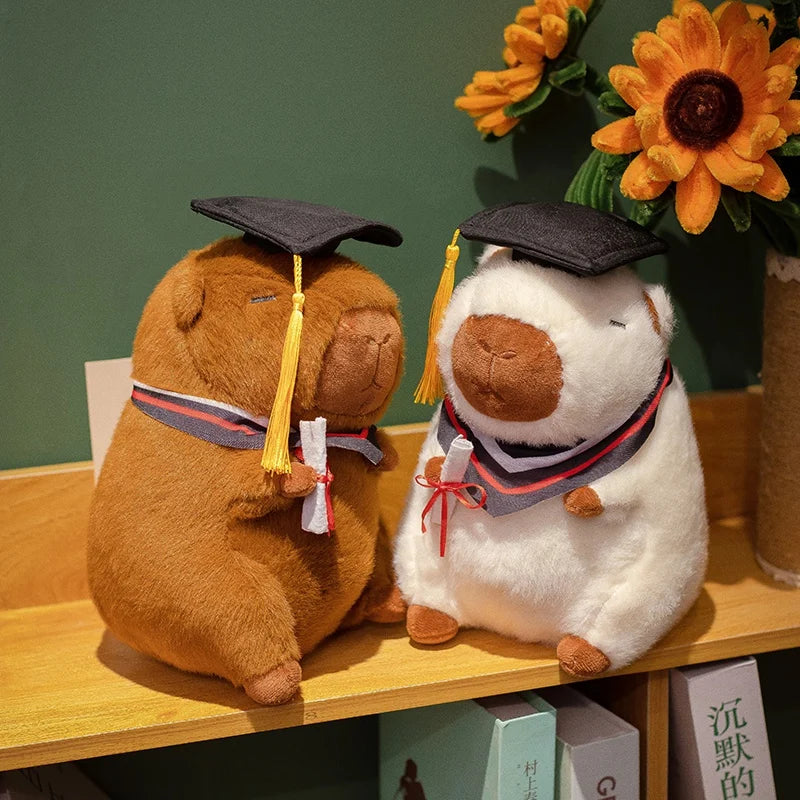 Capy the Graduation Doctor Hat Capybara Plush Pillow