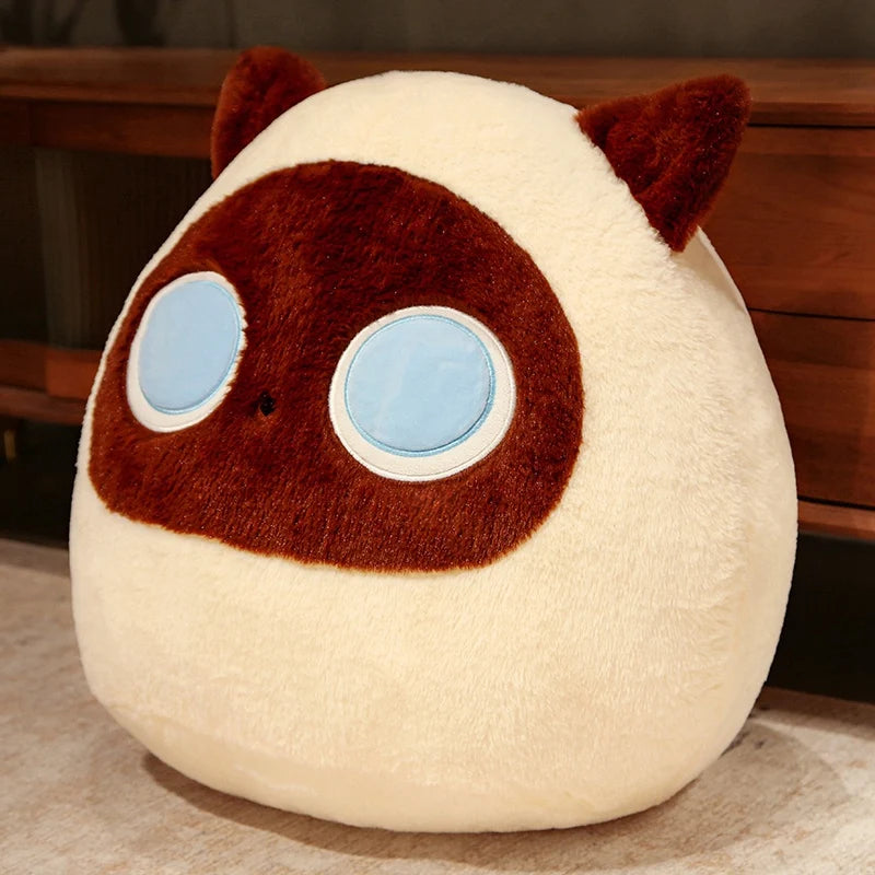 Shadow the Round Black Cat Kawaii Nap Plush Pillow
