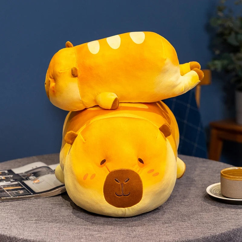 Long Bread-Loafing Kawaii Capybara Plushie Pillow