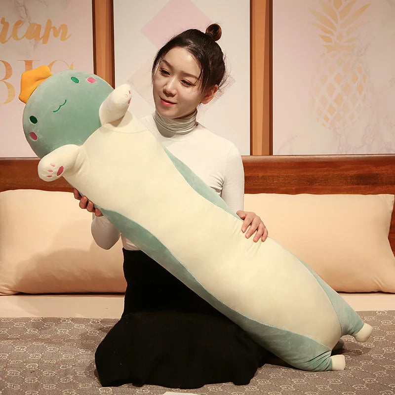Noodle the Soft Long Dino Cat Rabbit Sleeping Pillow