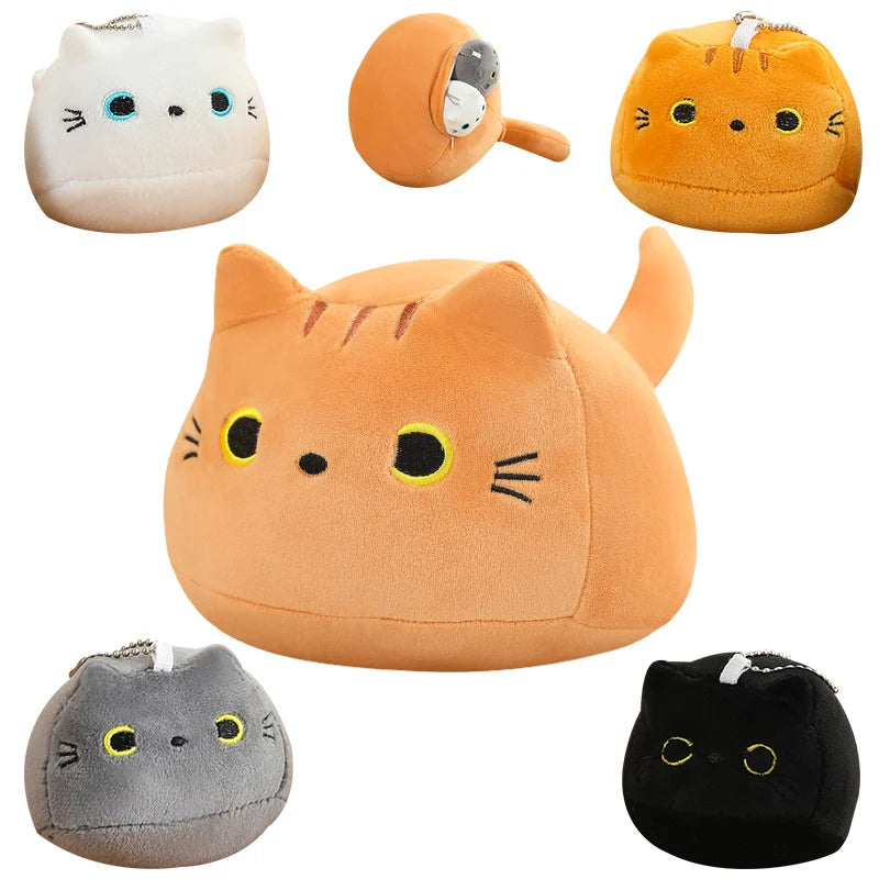 Shadow the Kawaii Black Cat Mom Baby Round Nap Plush Pillow