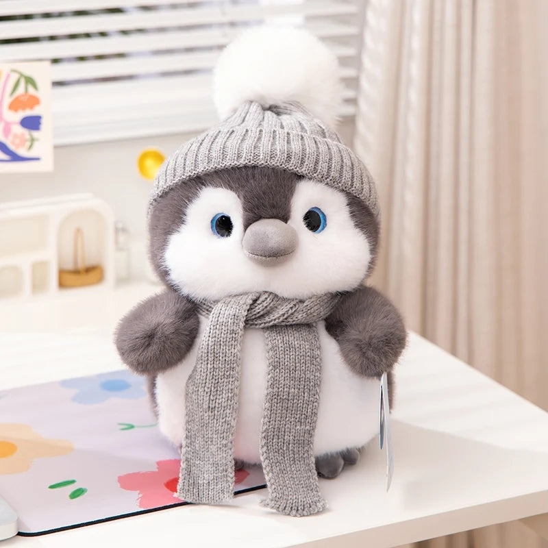 Cozy Scarf & Hat Kawaii Penguin Couple Plushies