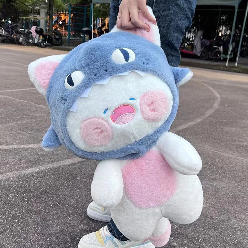 Sharky the Removable Hat Hooded Shark Cat Cosplay Plushie
