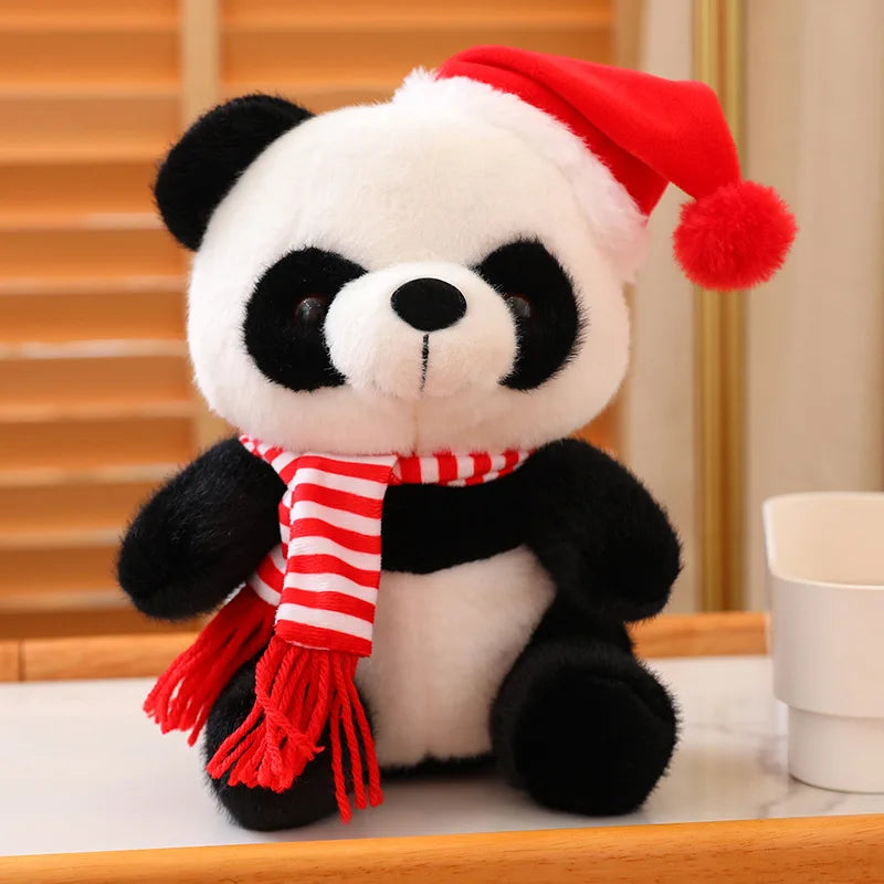 Panda the Christmas Dressed Holding Gifts Bear Plushie