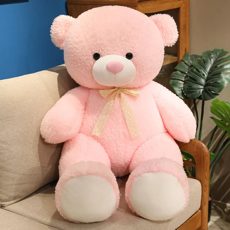 Giant Bow Tie Bear Kawaii Oversized Snuggle Plushie