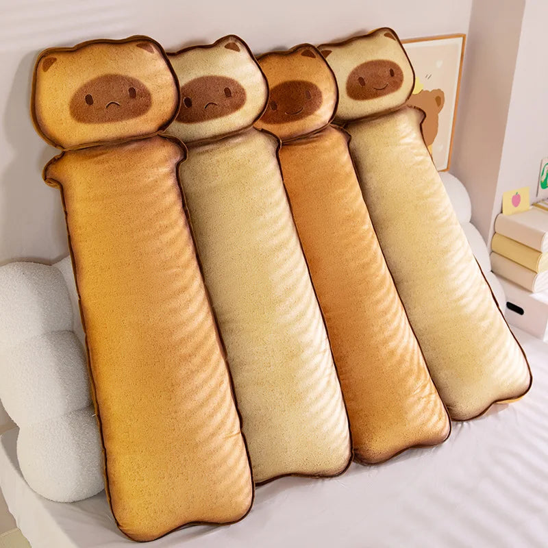 Toasty the Kawaii Long Toast Cat Capybara Plush Pillow