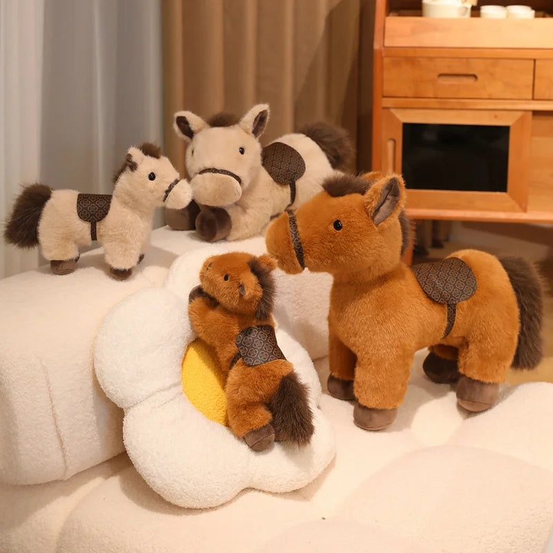 Chestnut the Super Realistic Lying Horse Plush Plushie