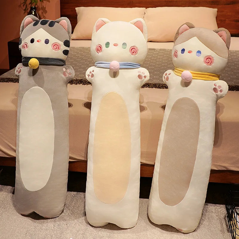 Luna the Sleepy Long Cat Snuggle Pillow